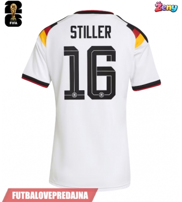 Lacne Ženy Futbalové dres Nemecko Angelo Stiller #16 MS 2026 Krátky Rukáv - Domáci